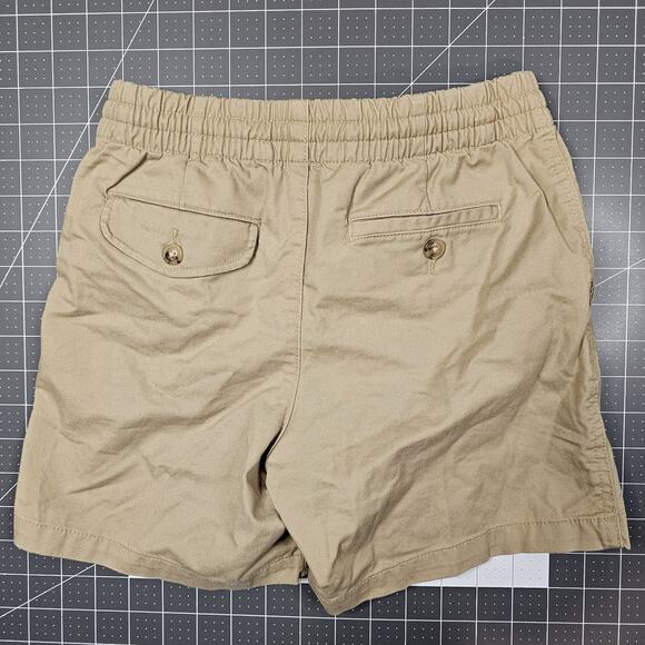 Polo Ralph Lauren Shorts Boys 10 Khaki Chino Tan Elastic Waist Drawstring Preppy - Picture 5 of 7